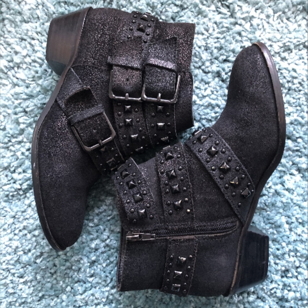 Sole Society Harley Studded  Leather Booties